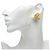 Orecchini a clip rotondi vintage Chanel Coco Mark D'oro - vista 5