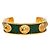 Hermès Bracciale con motivo a conchiglia Hermes D'oro Verde