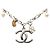 Collana con ciondolo a catena Chanel Coco Mark Nero Argento