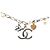 Collana con ciondolo a catena Chanel Coco Mark Nero Argento - vista 2