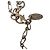 Collana con ciondolo a catena Chanel Coco Mark Nero Argento - vista 4