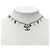 Collana con ciondolo a catena Chanel Coco Mark Nero Argento - vista 6