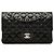 Borsa a tracolla Chanel Coco Mark Matelassé Double Flap Nero
