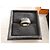 Anello Hermès Olympe H in acciaio dorato e pelle nera Nero D'oro - vista 11