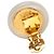 Orecchini a clip Chanel placcati oro con perla sintetica D'oro - vista 3