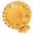 Orecchini a clip rotondi Chanel Vintage Coco Mark D'oro - vista 3