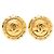 Orecchini a clip rotondi Chanel Vintage Coco Mark D'oro