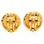 Orecchini a clip rotondi Chanel Vintage Coco Mark D'oro - vista 2
