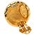 Orecchini a clip rotondi Chanel Vintage Coco Mark D'oro - vista 3