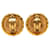 Orecchini a clip rotondi Chanel Coco Mark D'oro - vista 2