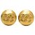 Chanel Coco Mark Vintage vergoldete Clip-Ohrringe Golden