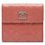 Cartera bi-fold Chanel de piel charol rosa
