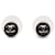 Timeless Orecchini a lobo rotondi Chanel Coco Mark Nero Argento