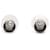 Timeless Orecchini a lobo rotondi Chanel Coco Mark Nero Argento - vista 2