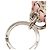 Louis Vuitton Portefeuille Berry Charm Keychain Argento Rosa - vista 4