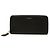 Cartera larga de piel negra Saint Laurent Negro