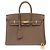Hermès Borsa HERMES Birkin 25 in Pelle Étoupe - 103838 Taupe