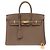 Hermès Borsa HERMES Birkin 25 in Pelle Étoupe - 103838 Taupe - vista 3