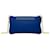 Borsa a tracolla Prada con logo triangolare e catena Blu - vista 3