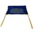 Borsa a tracolla Prada con logo triangolare e catena Blu - vista 4
