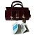 Autre Marque Maleci Mini-Beuteltasche aus bordeauxrotem Lackleder