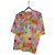 Emanuel Ungaro Ungaro Solo Donna Mehrfarbige Blumenbluse Pink Blau Mehrfarben Grün Orange Gelb