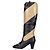 Gucci Multicolor Striped Leather Wedge Boots Sz.38 Pre-owned