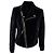 Chanel 06A Runway Bomber Biker Jacke Samt Schwarz Silber Metallisch Silber Hardware