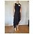 Vestido asimétrico de seda negro Givenchy - vista 2