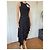 Vestido asimétrico de seda negro Givenchy - vista 3