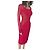 Herve Leger Abito aderente Hervé Léger rosso con inserti in rete