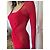 Herve Leger Abito aderente Hervé Léger rosso con inserti in rete - vista 4