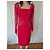 Herve Leger Abito aderente Hervé Léger rosso con inserti in rete - vista 6
