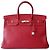 Borsa Hermès Birkin 40 Rossa in Pelle Fjord Rosso