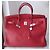 Borsa Hermès Birkin 40 Rossa in Pelle Fjord Rosso - vista 14