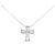 Autre Marque Collana Croce Diamanti Au750 Argento