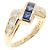 Autre Marque Pola Au750 Saphir Diamant Ring Golden