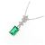 Autre Marque Platinum Au750 White Gold Emerald Diamond Necklace Green - view 3