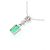 Autre Marque Platinum Au750 White Gold Emerald Diamond Necklace Green - view 4