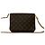 Mini borsa a tracolla Louis Vuitton in pelle marrone