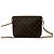 Mini borsa a tracolla Louis Vuitton in pelle marrone - vista 3