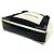Balenciaga Navy Cabas Canvas Leather Handbag Black White - view 8