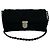 Mini borsa a tracolla in nylon trapuntato con logo Prada e catena Nero