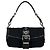 Borsa semi-spalla Prada in nylon Tessuto e pelle goffrata con logo Triangle Nero