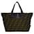 Fendi Vintage Zucca FF Pattern Handtasche Braun Schwarz Khaki