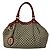 Borsa Tote Gucci Sukey in tela Diamante e pelle Rosso Beige