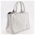 Borsa Mini Tote Prada Canapa Marrone - vista 3