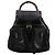 Gucci Bamboo Rucksack aus schwarzem Leder