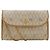 Borsa a tracolla con catena Christian Dior motivo a nido d'ape Beige