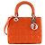 Borsa Christian Dior Lady Medium Arancione